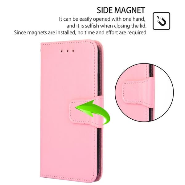 Redmi Note 14 4G - Kristalltextur Läderfodral Rosa