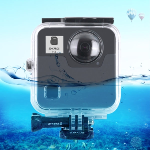 45m Vattentätt Stöttåligt Undervattenshus Dykfodral för GoPro Fusion, med Spänne Basfäste & Skruv
