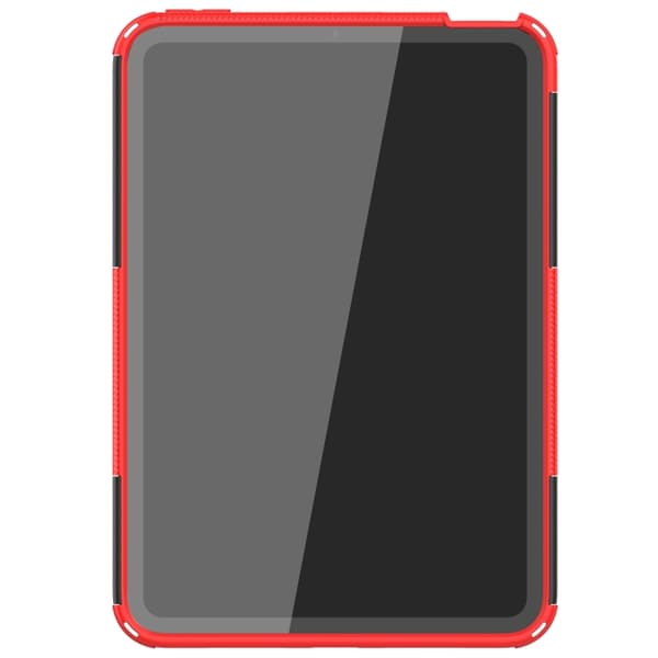 iPad mini 6 / mini 2024 Skal med Däcktextur TPU + PC Stötsäker Tablet Case med Ställning Röd
