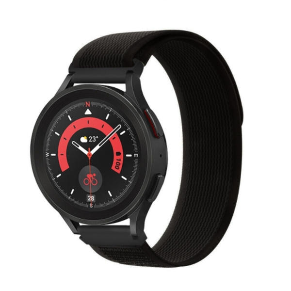 För Garmin Forerunner 255 / 745 22mm Universal Loop Nylon Watch Band Black