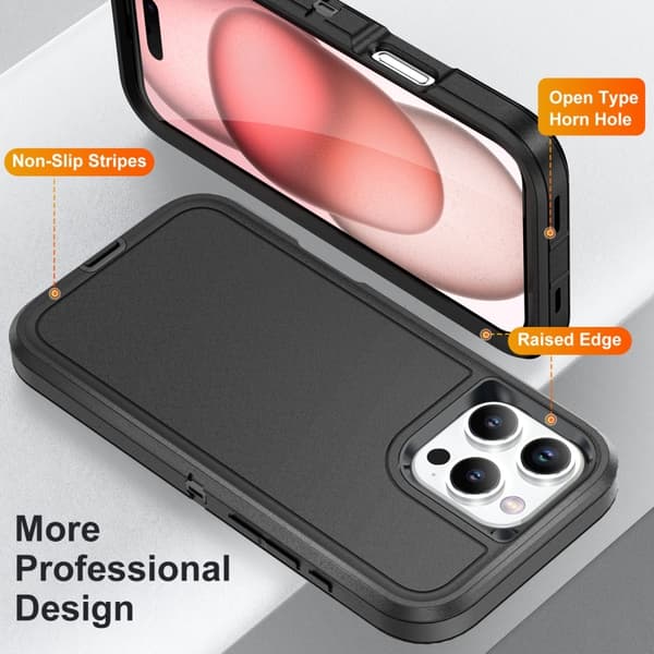 iPhone 16 Pro Vattentålig Robust Skal Svart