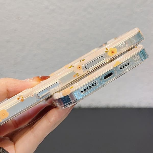 iPhone 16 Pro Max Skal med Dubbel Sidig IMD Blommönster - TPU Skyddsfodral
