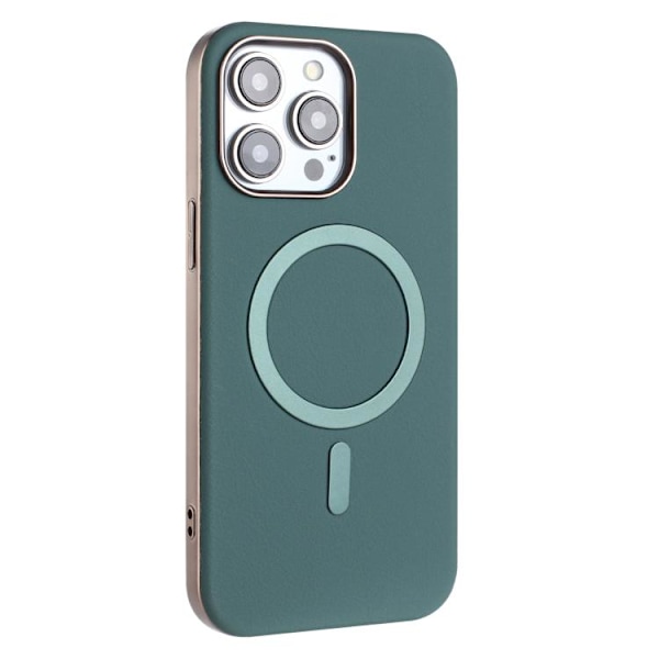 iPhone 16 Pro Solid Color Pläterad MagSafe Full Coverage Skal Grön