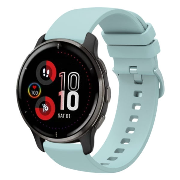 För Garmin Venu 2 Plus 20 mm enfärgad mjukt watch Sapphire Green