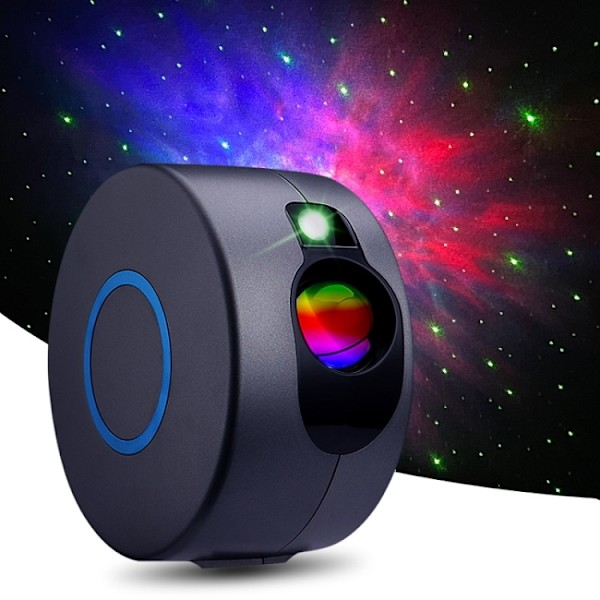 Fjärrkontroll LED Stjärnhimmel Atmosfär Projektorlampa, Strömförsörjning: USB-kontakt (Grå)