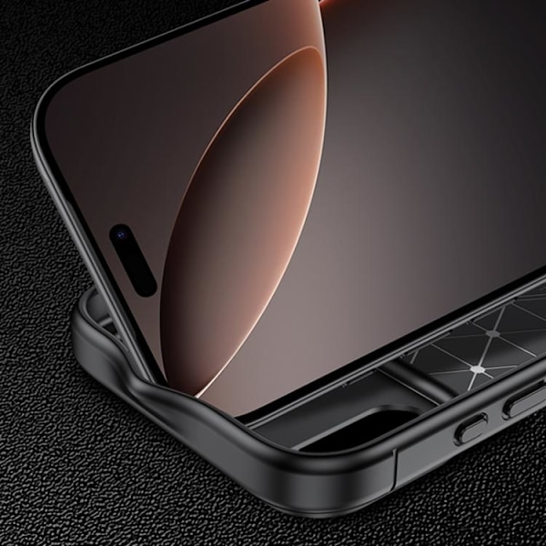 iPhone 17 Pro Skal - Kolfibertextur - Stöttålig TPU