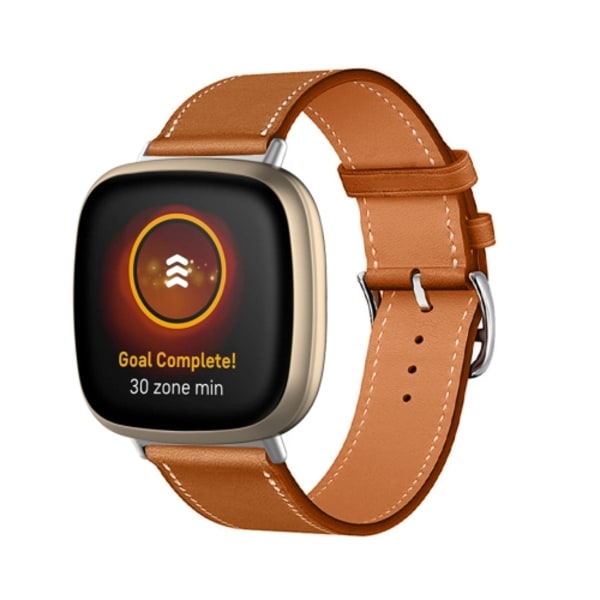 För Fitbit Versa 4 / Sense 2 Universal äkta watch Brown