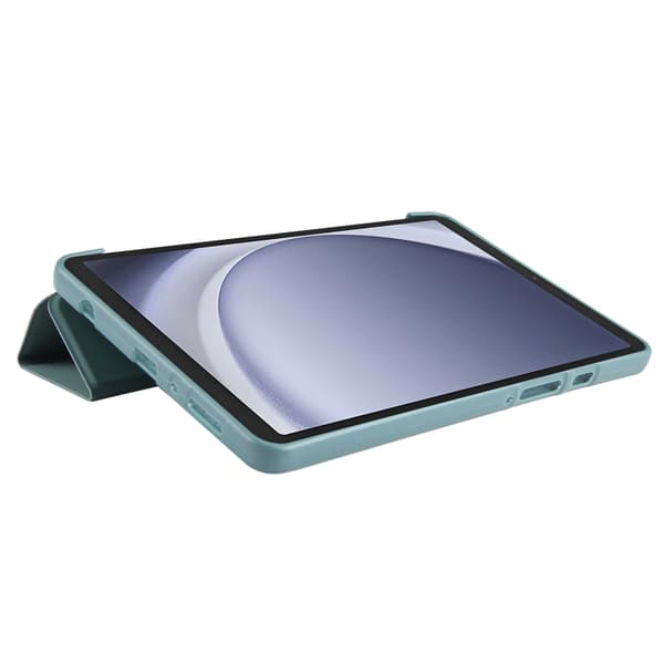 Samsung Galaxy Tab A9 / A11 Tri-fold TPU Läderfodral Mörkgrön