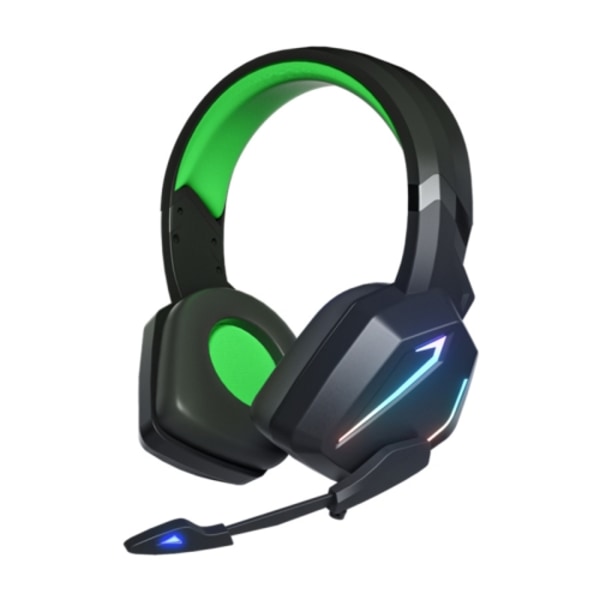Soyto SY-G20 RGB Dual Streamer Gaming Computer Headset, Style: Lighting Version Svart Grön