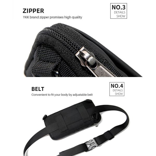 BAPASA A155 Mini Multifunktionell Crossbody Telefonväska Midjeväska Blå