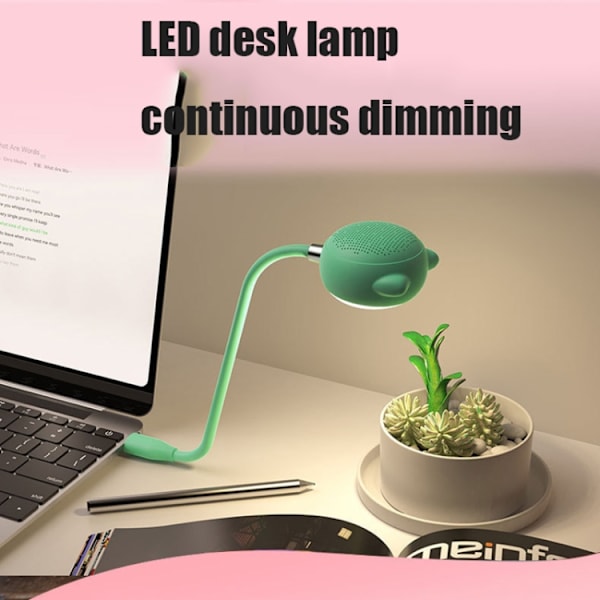 L3 USB Bluetooth-högtalare Ögonskydds skrivbordslampa Sovrums sänglampa (grön)
