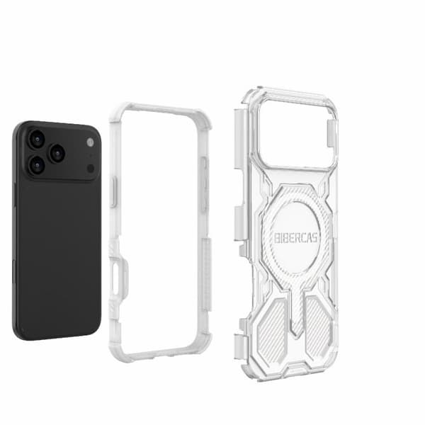 iPhone 18 Pro Max / iPhone 17 Pro Max Skal BIBERCAS Transparent Color Series MagSafe Air Bag Stötsäker Blå