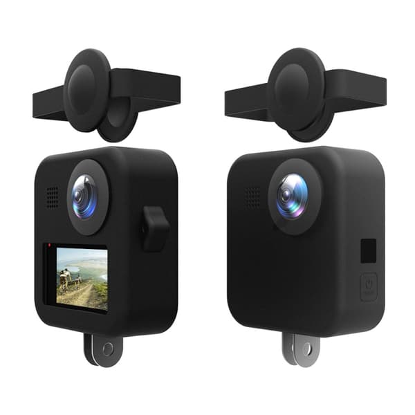 för GoPro Max Dubbla Linslock Case + Kropp Silikon Skyddsfodral
