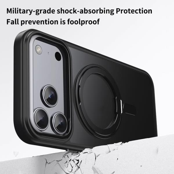 iPhone 18 Pro Max / iPhone 17 Pro Max Frostad 360 Grad MagSafe Magnetisk Hållare Skal Blå