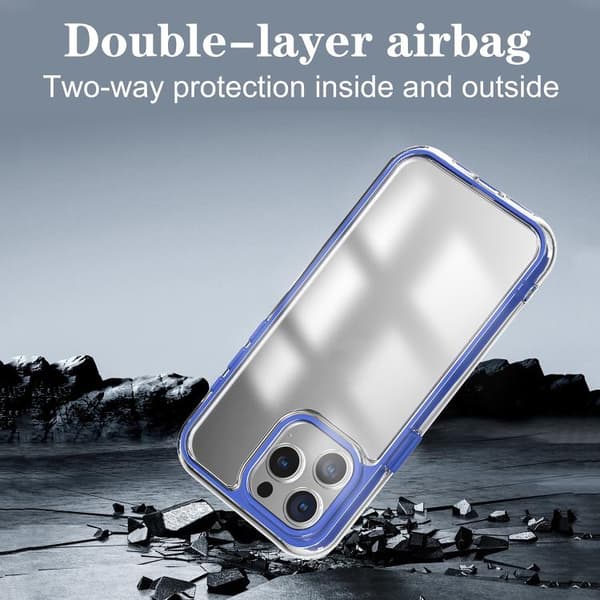 iPhone 16 Pro Max 3-i-1 Airbag Stötsäker TPU Akryl Skal Rosa
