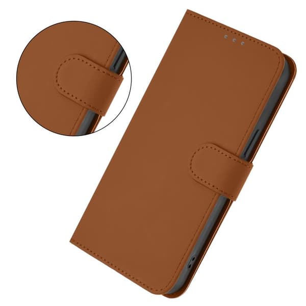 iPhone 18 Pro Max / iPhone 17 Pro Max Skal Läderfodral - Solid Färg med Lanyard Brun