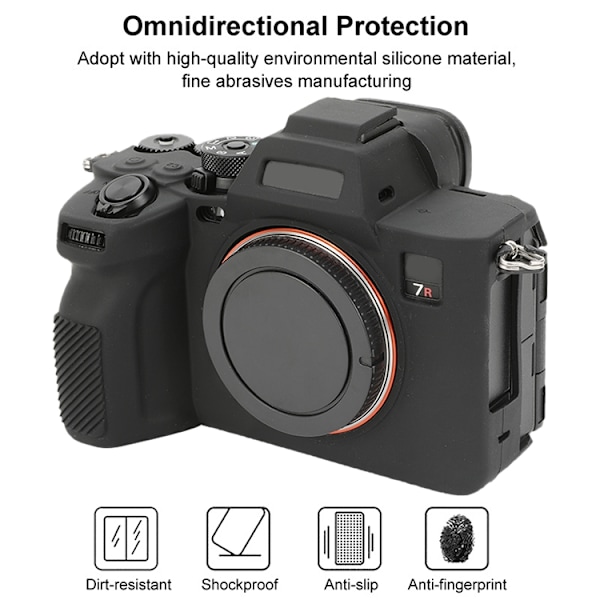 Mjukt silikonfodral för Sony ILCE-7RM5 / Alpha 7R V Svart