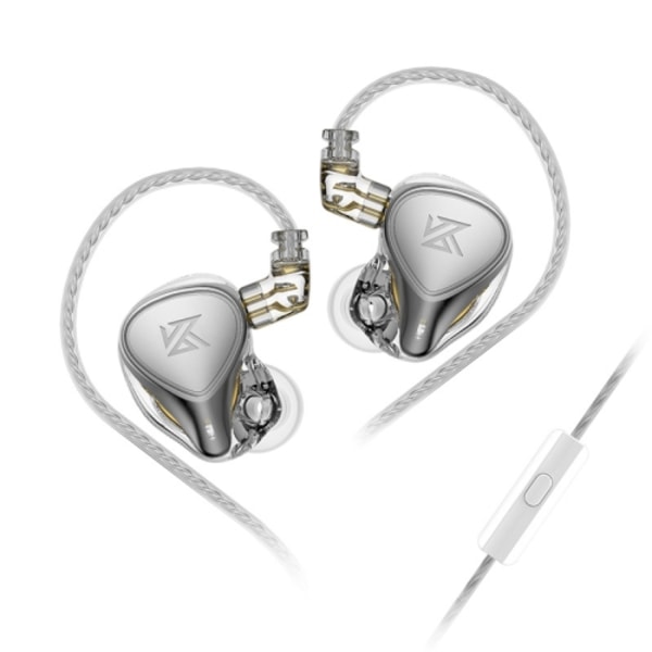 KZ-ZEX PRO 1.2m elektrostatisk spole järn hybrid in-ear hörlurar, stil: med mikrofon Pearl Chrome
