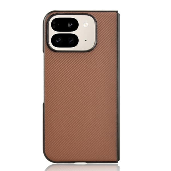 för Pixel 9 Pro Fold Skal i PU-läder och PC - Elegant och skyddande mobilskydd Brun