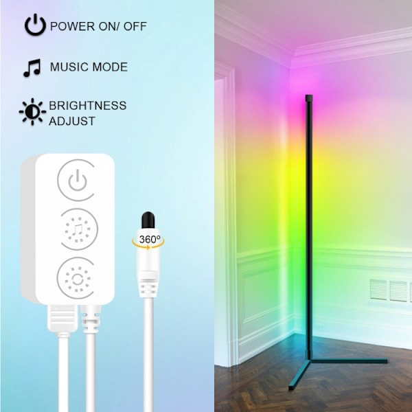 GVVOOHOME LED Symphony Fjärrkontroll Golv Atmosfärljus