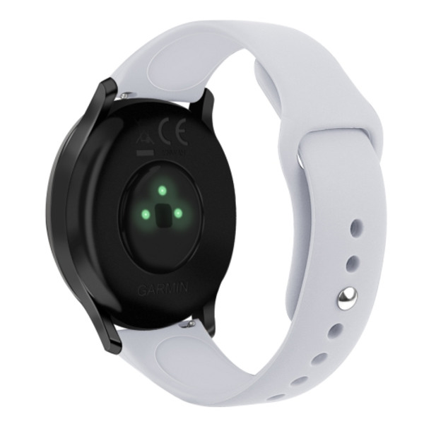 För Garmin Vivoactive 3 / Vivomove HR Solid Color Reverse Buckle Watch Light Gray L