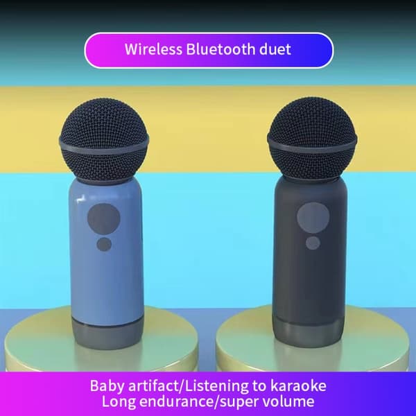 K1 Handhållen Bluetooth-mikrofon stödjer mobiltelefonanslutning (blå)