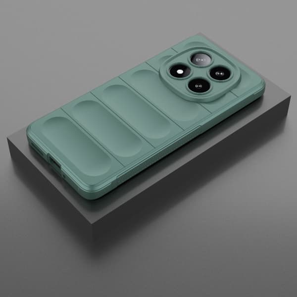Redmi Note 14 Pro 5G - Magic Shield TPU + Flanell fodral Mörkgrön