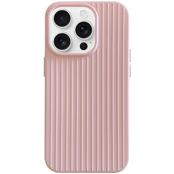 iPhone 16 Pro Max Macaroon Tile Stripe TPU Hybrid PC Skal Rosa