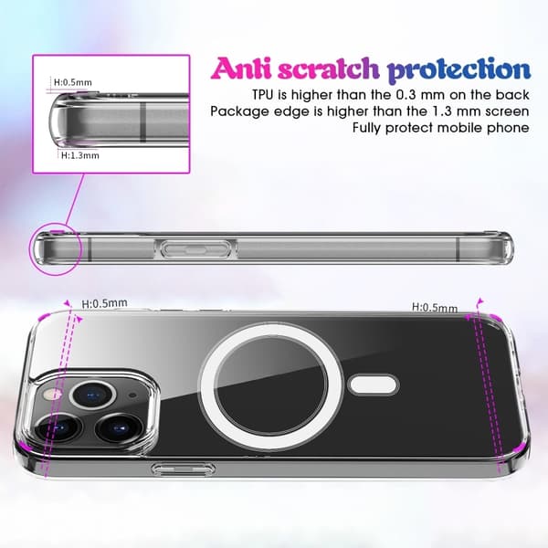 iPhone 16 Pro Max MagSafe Klar Akryl PC + TPU Skal