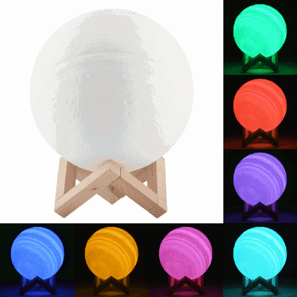 18cm Vadderad 3D-tryckt Jupiterlampa
