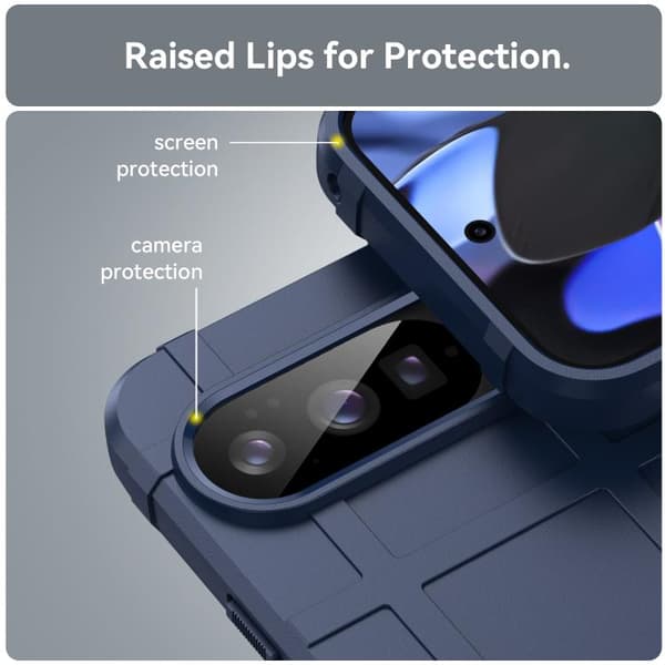 för Pixel 10 Pro Skal - Full Coverage Shockproof TPU Telefonfodral Blå