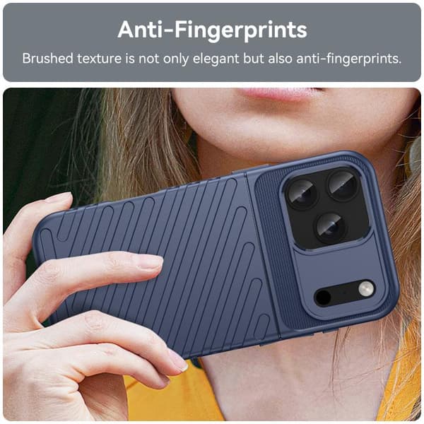 iPhone 18 Pro / iPhone 17 Pro Skal med Thunderbolt och Stötabsorberande Mjuk TPU Blå