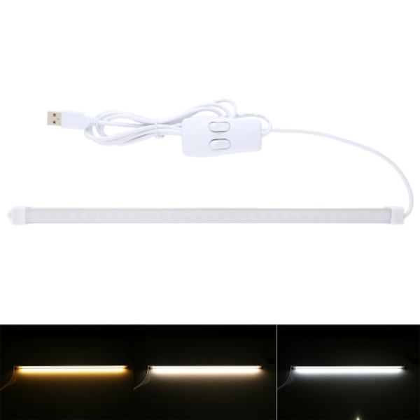 34cm 60 lysdioder 400LM Trefärgad USB LED-list med strömbrytare