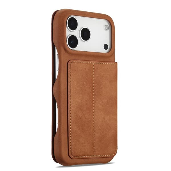 iPhone 18 Pro Max / iPhone 17 Pro Max Skal läderfodral LC.IMEEKE Hon Ancient Series Flip Brun