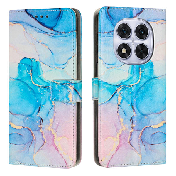Redmi Note 14 Pro 5G - Marmor Mönster Läderfodral, Global Version Rosa Grön