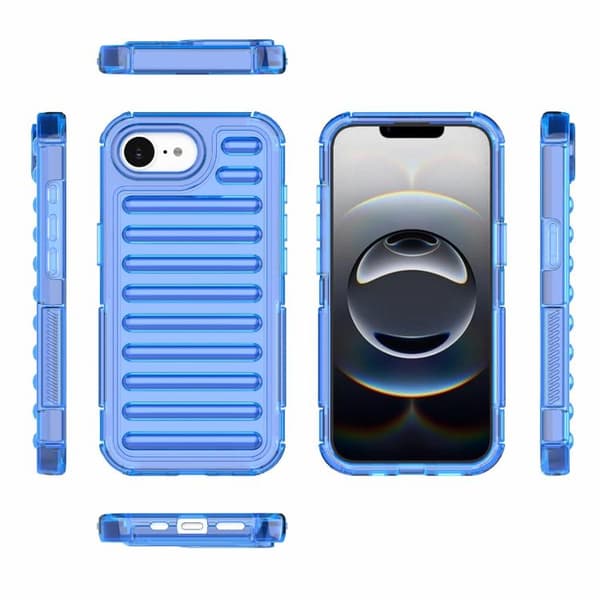 iPhone 18 Pro Max / iPhone 17 Pro Max Skal - hög transparens TPU hybrid PC med airbag Transparent blå