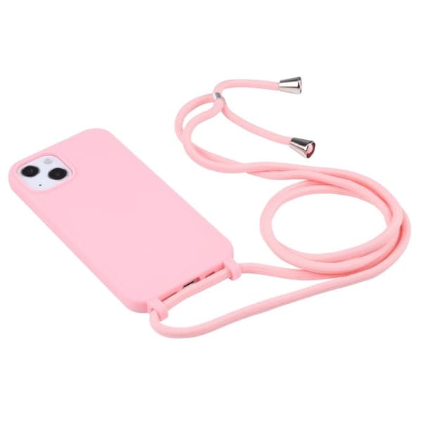iPhone 17 Pro Max Skal - Candyfärger med Lanyard Rosa