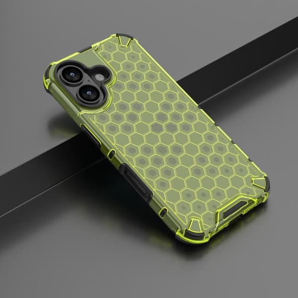 iPhone 17 Skal med Honeycomb Stötskydd Grön