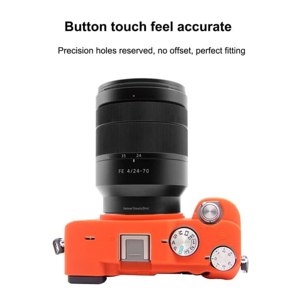 Mjukt silikonfodral för Sony A7C / ILCE-7C Orange