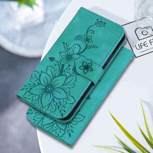 Redmi Note 14 5G - Lily Prägad Läderfodral Grön