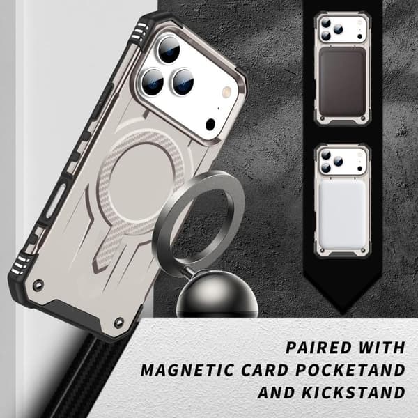 iPhone 18 Pro Max / iPhone 17 Pro Max Skal med MagSafe TPU Hybrid PC Guld