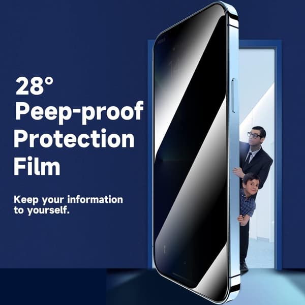 iPhone 18 Pro Max / iPhone 17 Pro Max - LK Lätt Installera Integritet Härdat Glasfilm