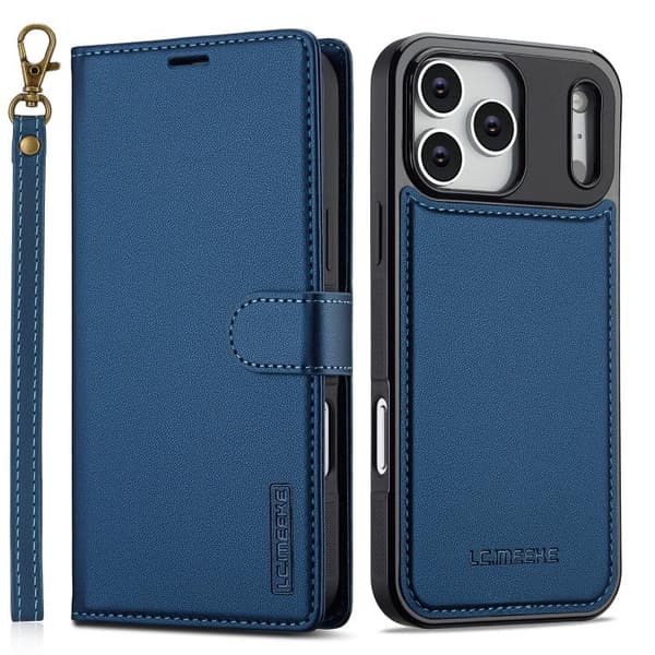 iPhone 18 Pro Max / iPhone 17 Pro Max Skal med Lanyard - LC.IMEEKE L2 Series Detachable Magsafe Blå