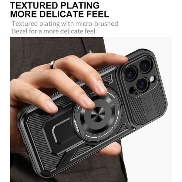 iPhone 16 Pro Max Armor Rotating MagSafe Skal Grå