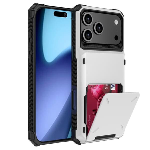 iPhone 18 Pro Max / iPhone 17 Pro Max Skal - Slitstark Stötsäker Rugged Armor Telefonfodral Vit