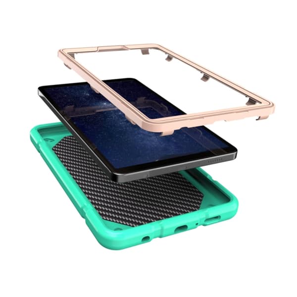 Samsung Galaxy Tab A9+ / A11+ Silikon Hybridfodral Mintgrön Guld