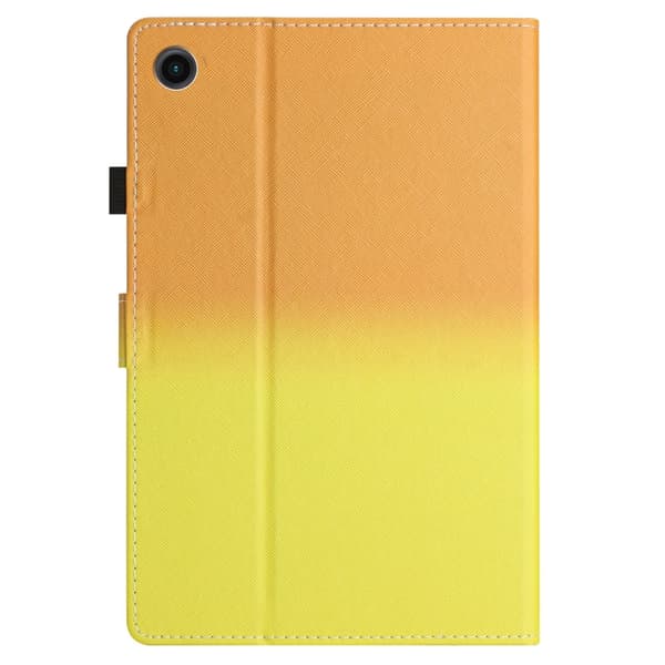 Samsung Galaxy Tab A9+ / A11+ Smart Läderfodral med Gradient Design Orange Gul