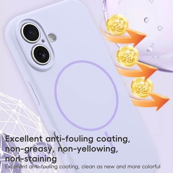 iPhone 16 Pro Max Fine Hole Liquid Silicone MagSafe Skal - Premium Skydd och Stil Vit