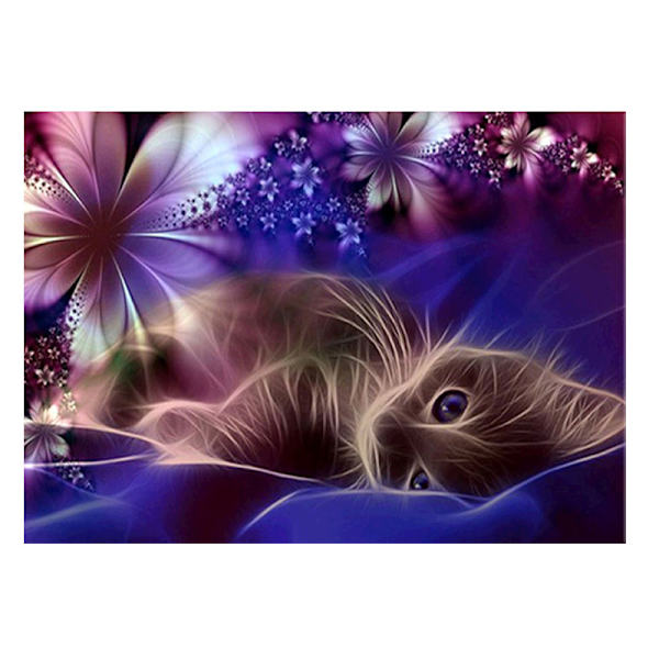 5D DIY Diamond painting - Psychic Black Cat