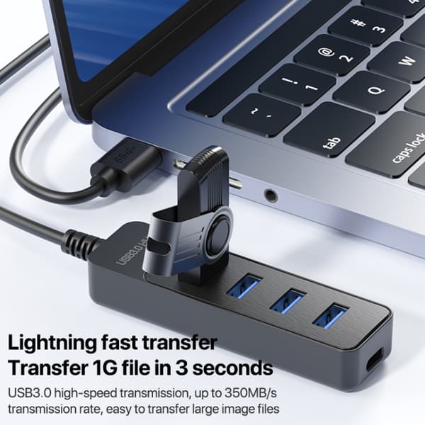 5-i-1 USB Multi-funktions Dockningsstation - Typ-C, 4xUSB 3.0, Plug & Play, Kompatibel med Windows och Mac